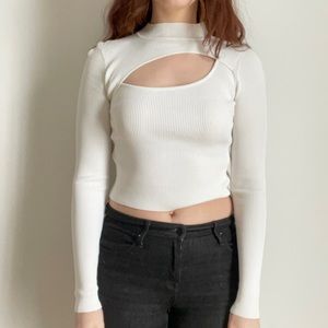 Zara cutout knit top
